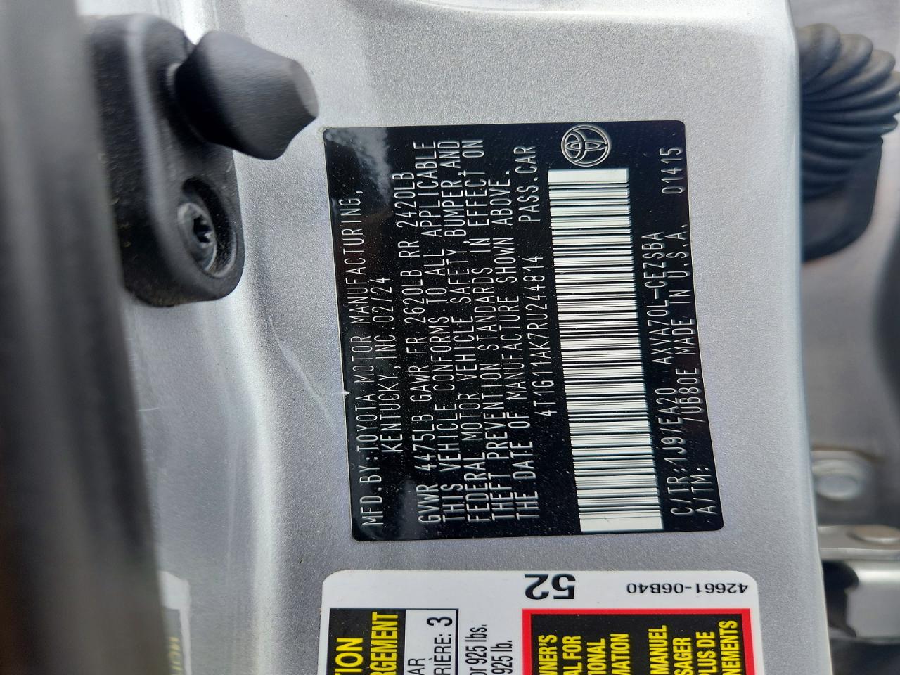 2024 TOYOTA CAMRY SE photo 23