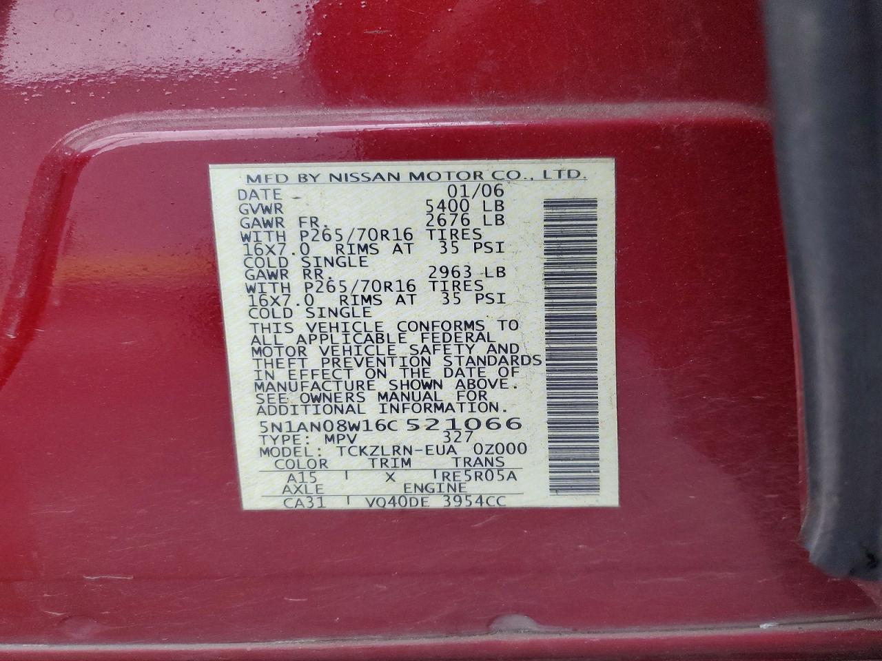 2006 NISSAN XTERRA X photo 23