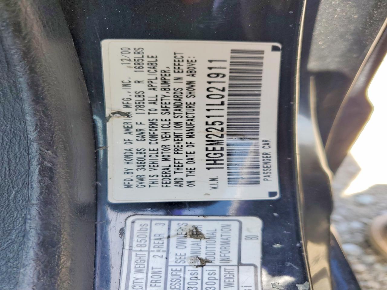 2001 HONDA CIVIC LX photo 37