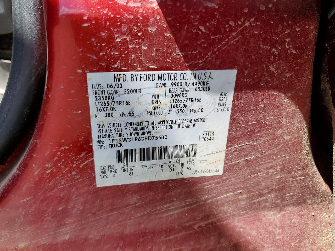 2003 FORD F350 SRW SUPER DUTY photo 23