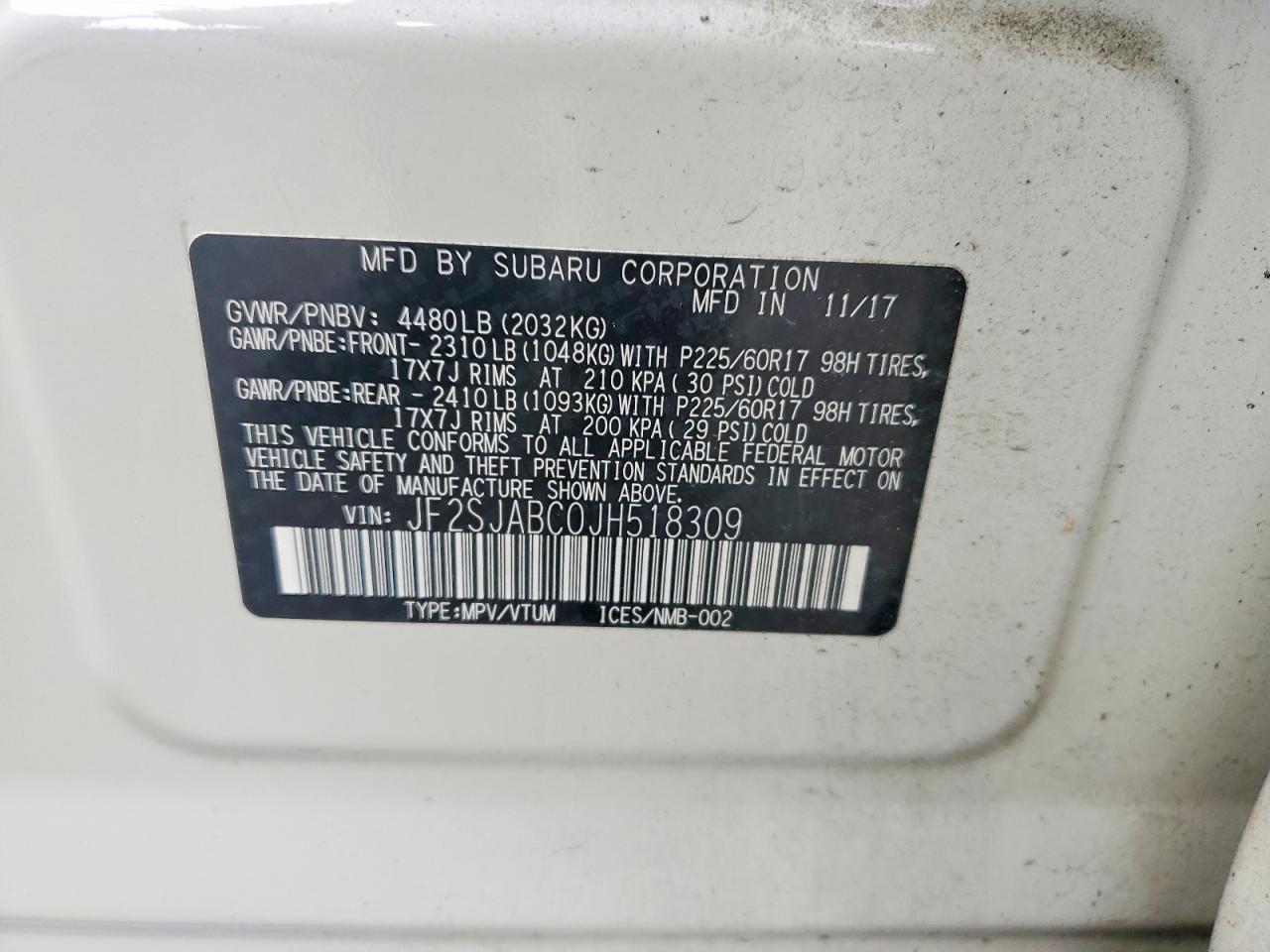 2018 SUBARU FORESTER 2.5I photo 25