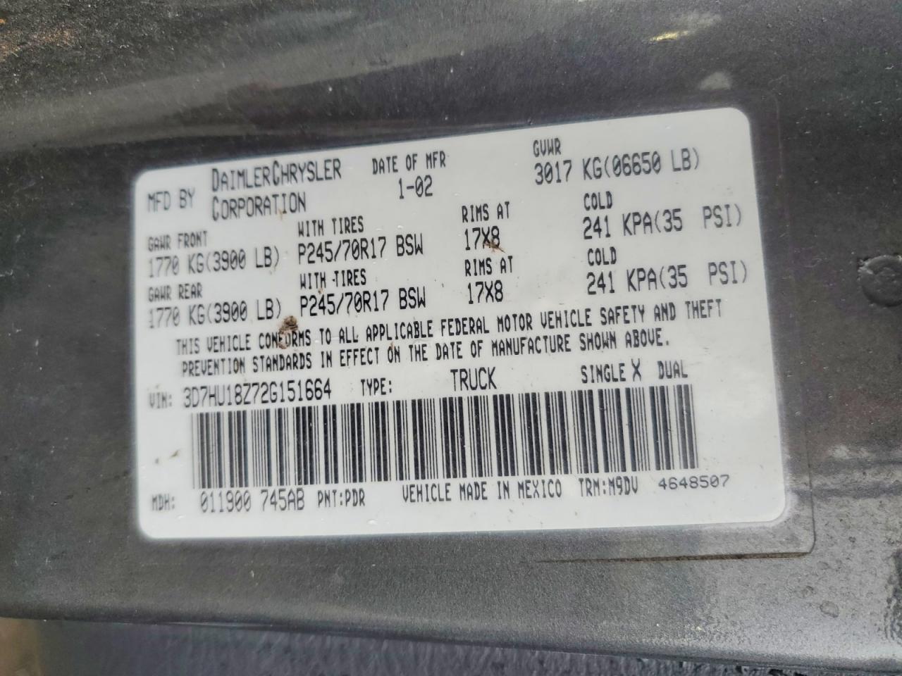 2002 DODGE RAM 1500 photo 34