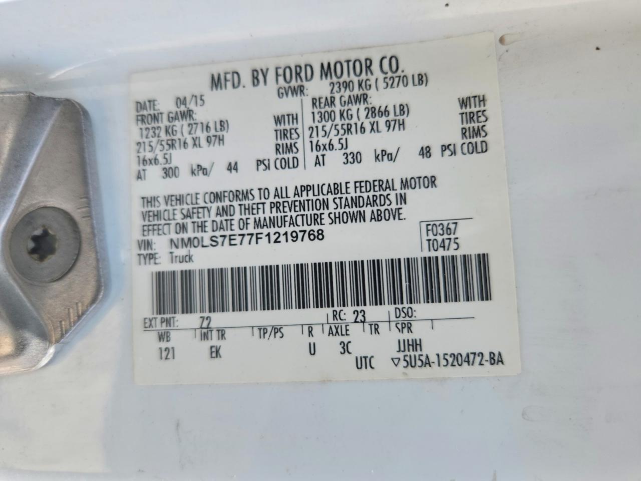 2015 FORD TRANSIT CONNECT XL photo 25