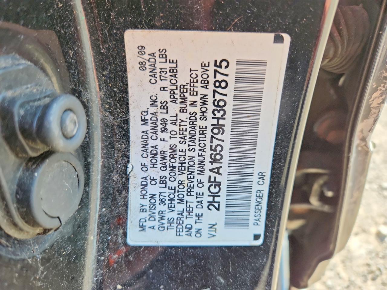 2009 HONDA CIVIC LX photo 34