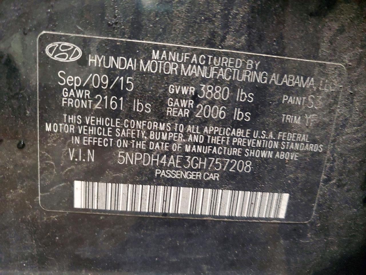 2016 HYUNDAI ELANTRA SE photo 37