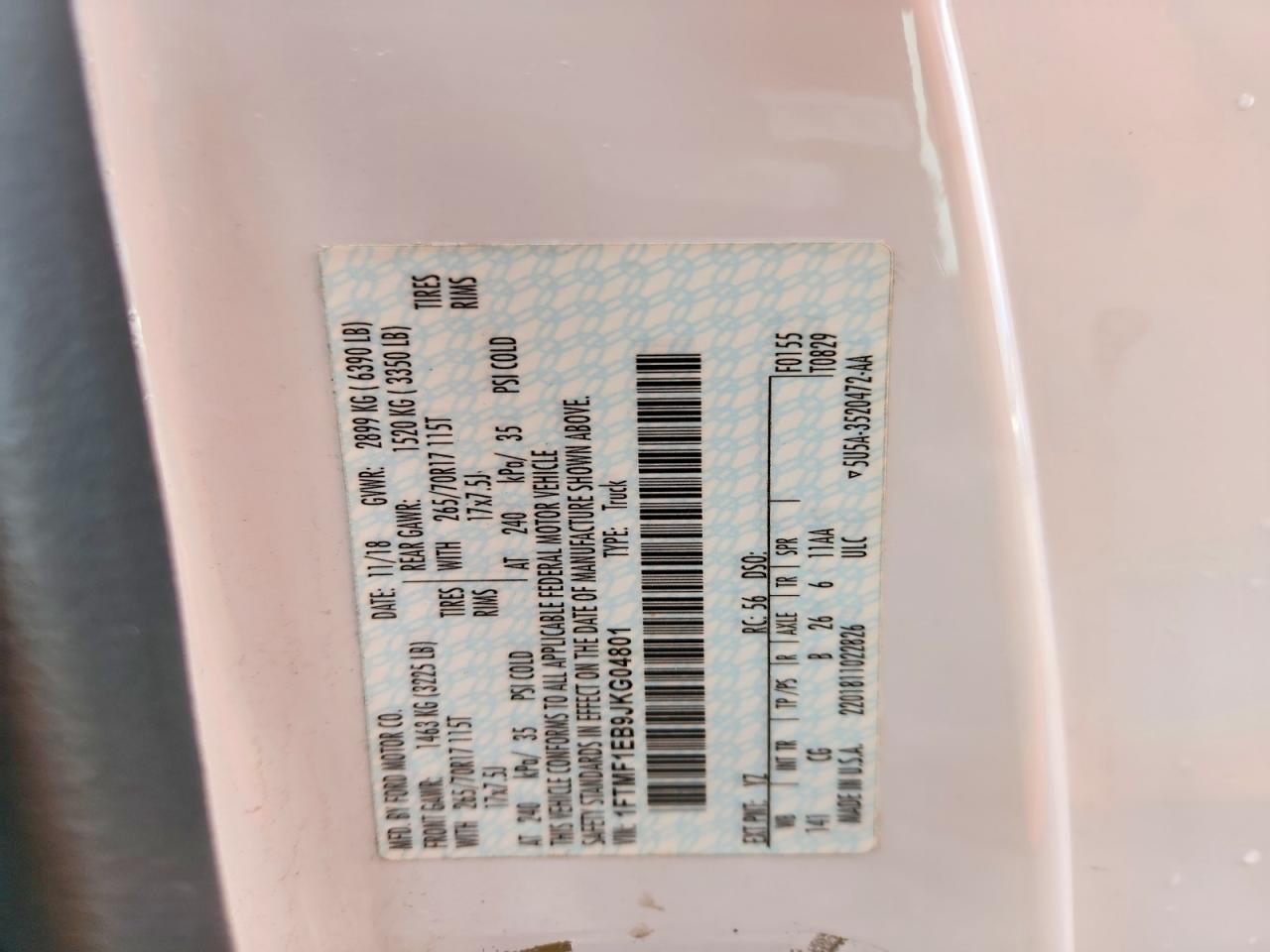 2018 FORD F150 photo 12