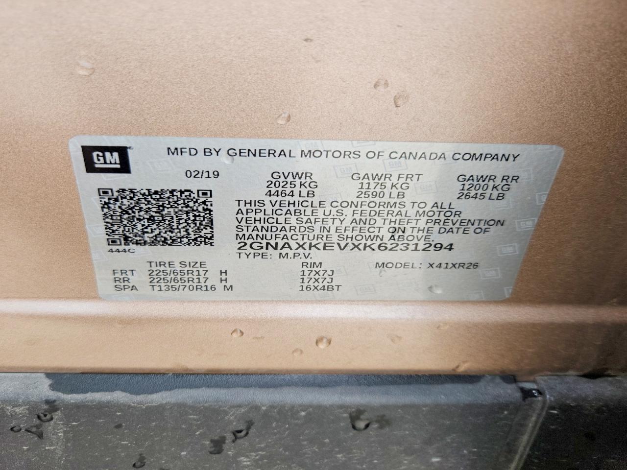 2019 CHEVROLET EQUINOX LT photo 23
