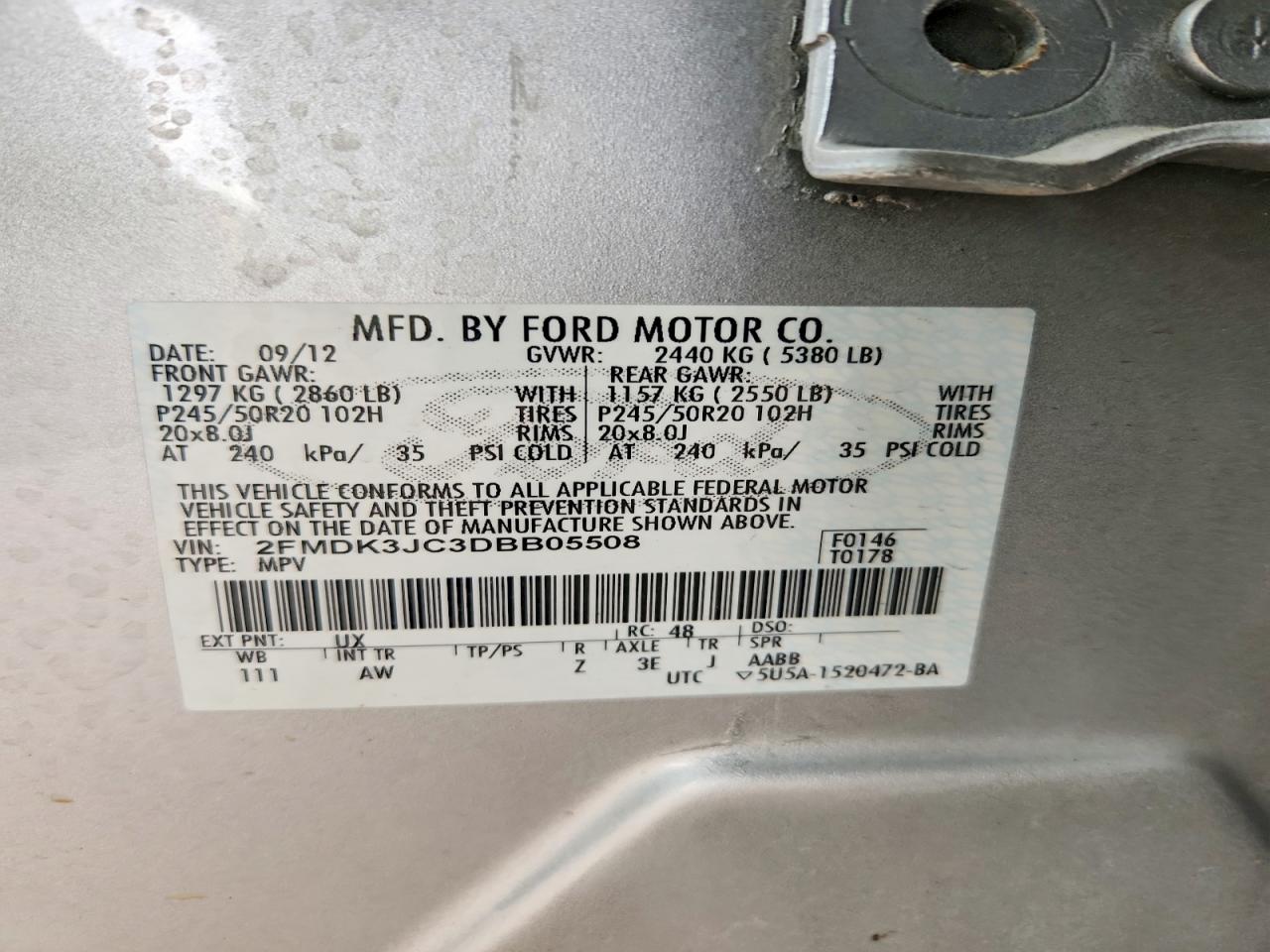 2013 FORD EDGE SEL photo 25