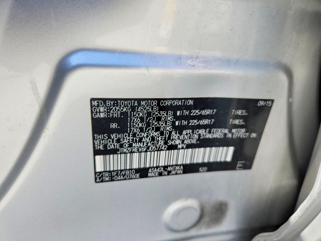 2015 TOYOTA RAV4 LE photo 27