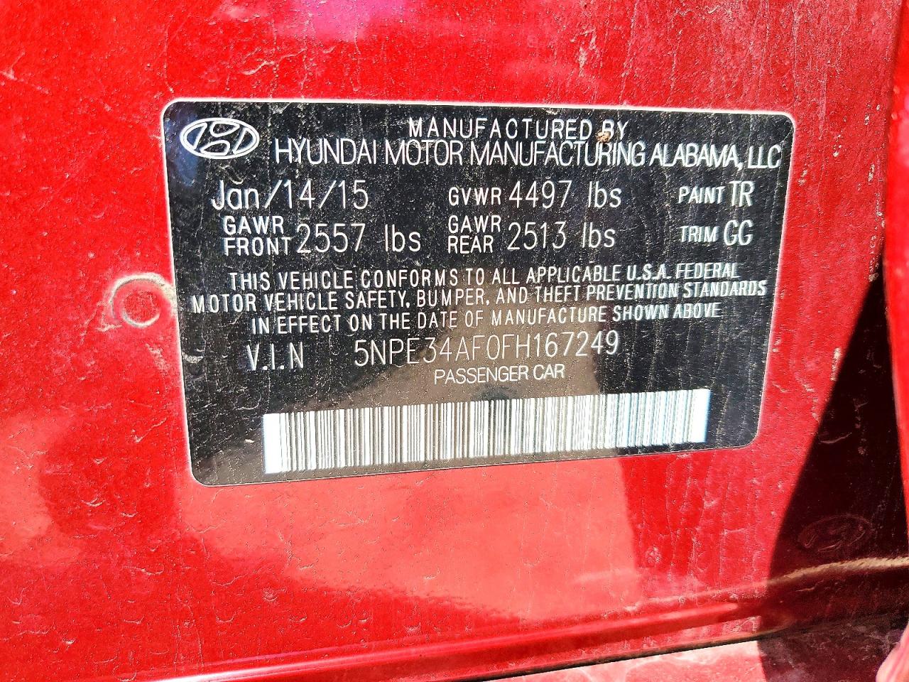 2015 HYUNDAI SONATA SPORT photo 23