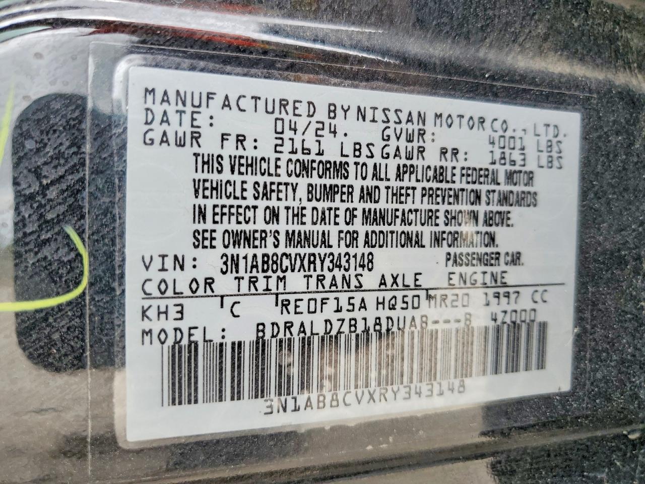 2024 NISSAN SENTRA SV photo 12