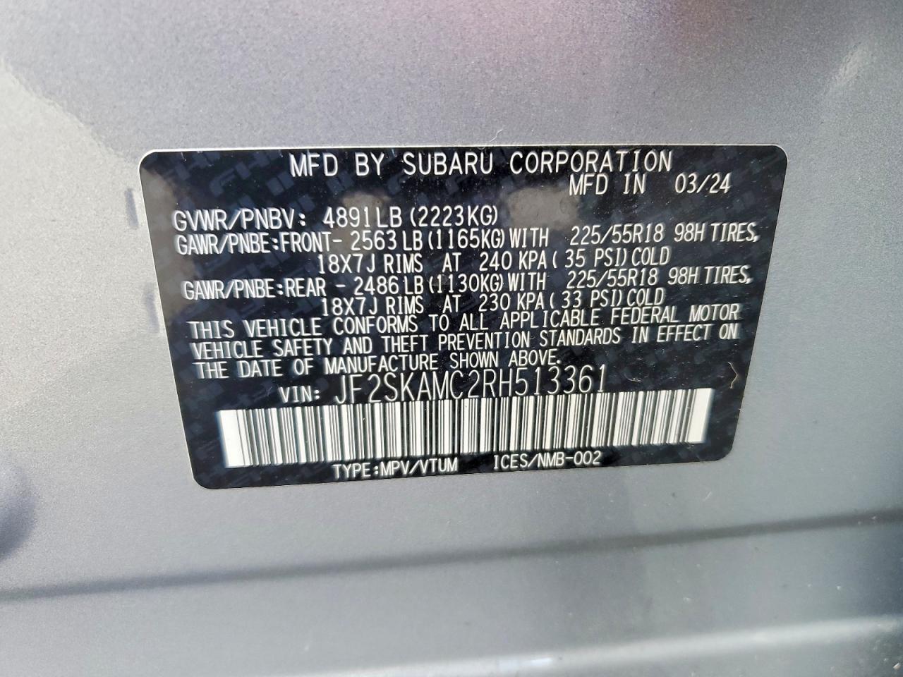 2024 SUBARU FORESTER TOURING photo 13