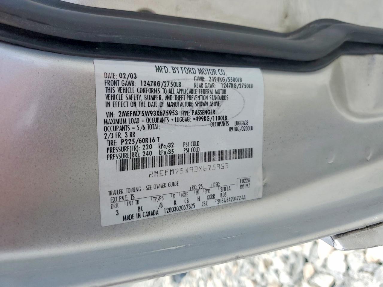 2003 MERCURY GRAND MARQUIS LS photo 23