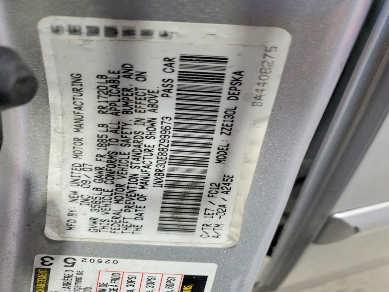 2008 TOYOTA COROLLA S photo 23