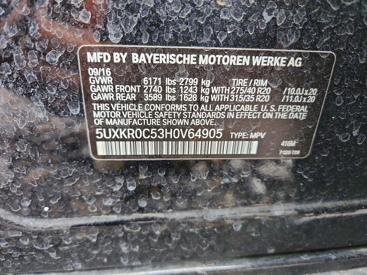 2017 BMW X5 XDRIVE35I photo 37