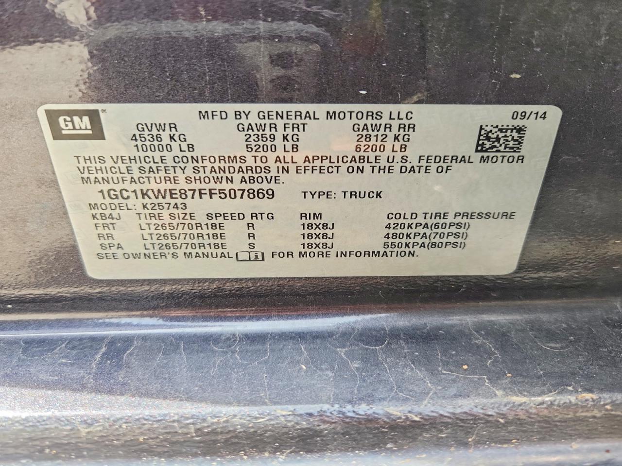 2015 CHEVROLET SILVERADO K2500 HEAVY DUTY LTZ photo 12