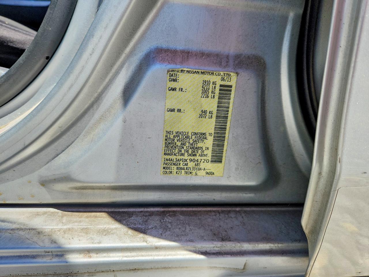 2013 NISSAN ALTIMA 2.5 S photo 23