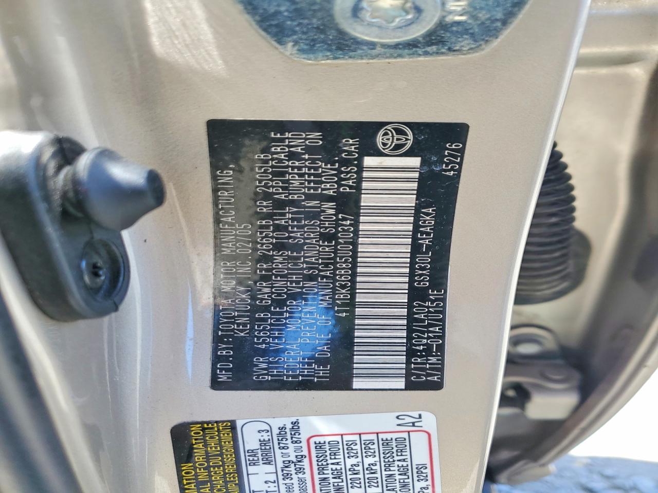 2005 TOYOTA AVALON XLS photo 12