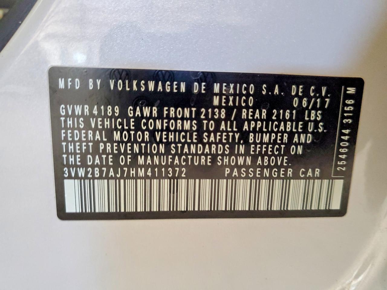 2017 VOLKSWAGEN JETTA S photo 25
