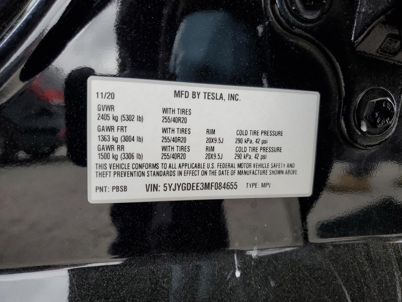 2021 TESLA MODEL Y photo 14