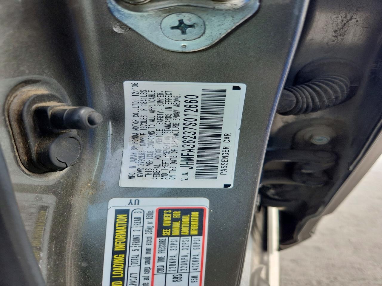 2007 HONDA CIVIC HYBRID photo 23