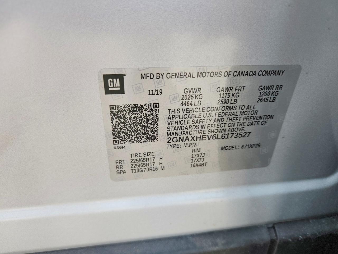 2020 CHEVROLET EQUINOX LS photo 13