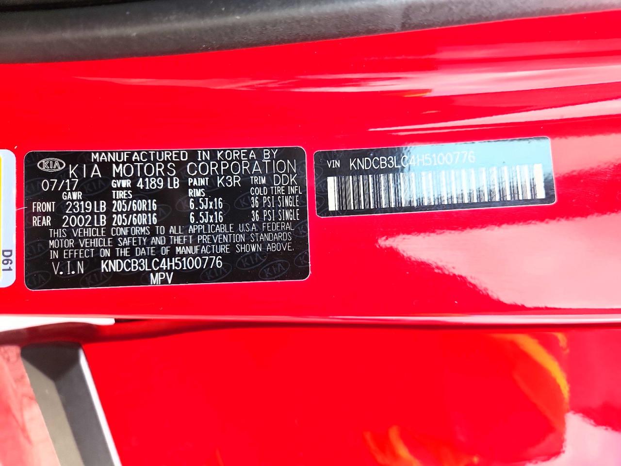 2017 KIA NIRO LX photo 12