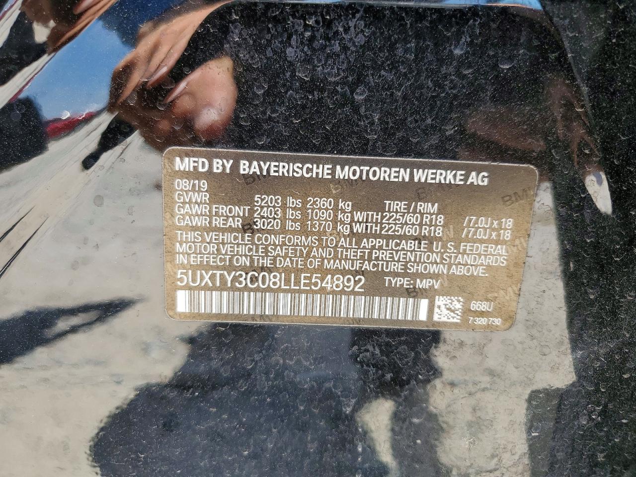 2020 BMW X3 SDRIVE30I photo 25
