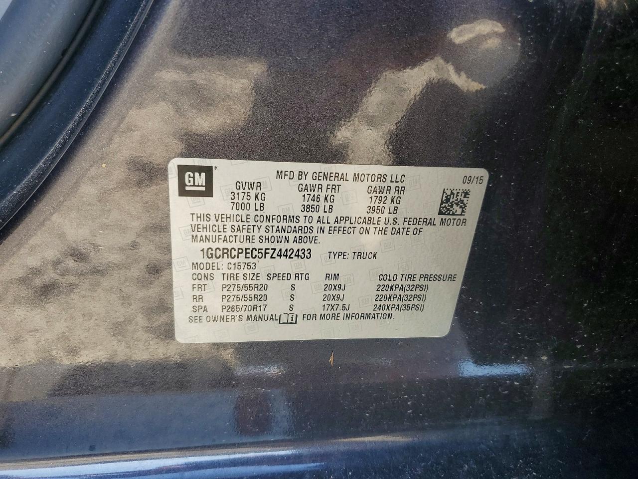 2015 CHEVROLET SILVERADO C1500 photo 23