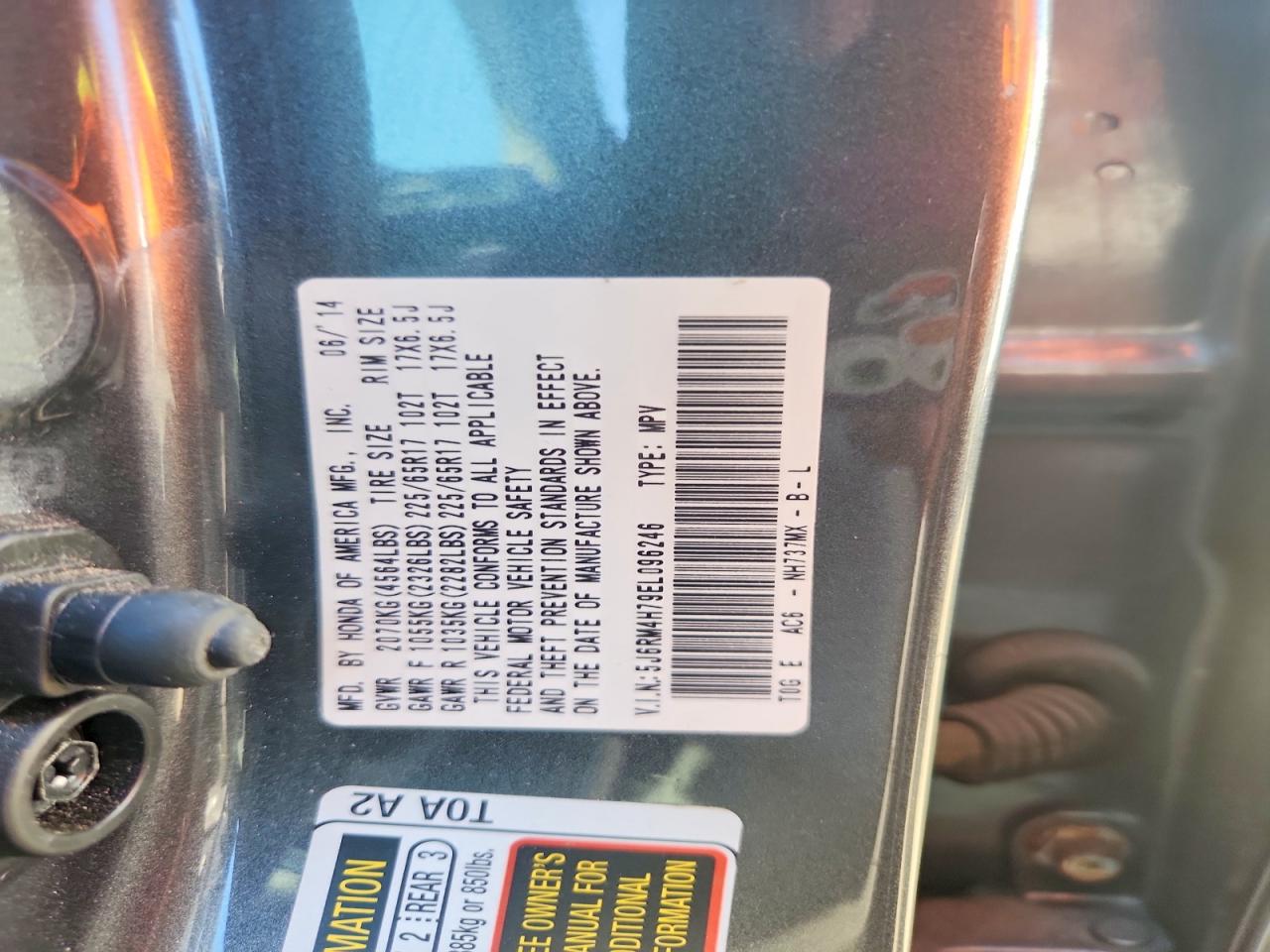 2014 HONDA CR-V EXL photo 13