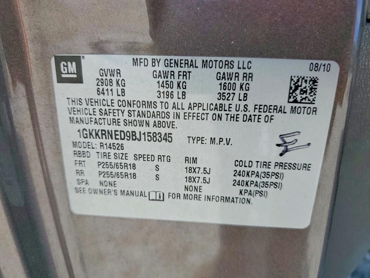 2011 GMC ACADIA SLE photo 13