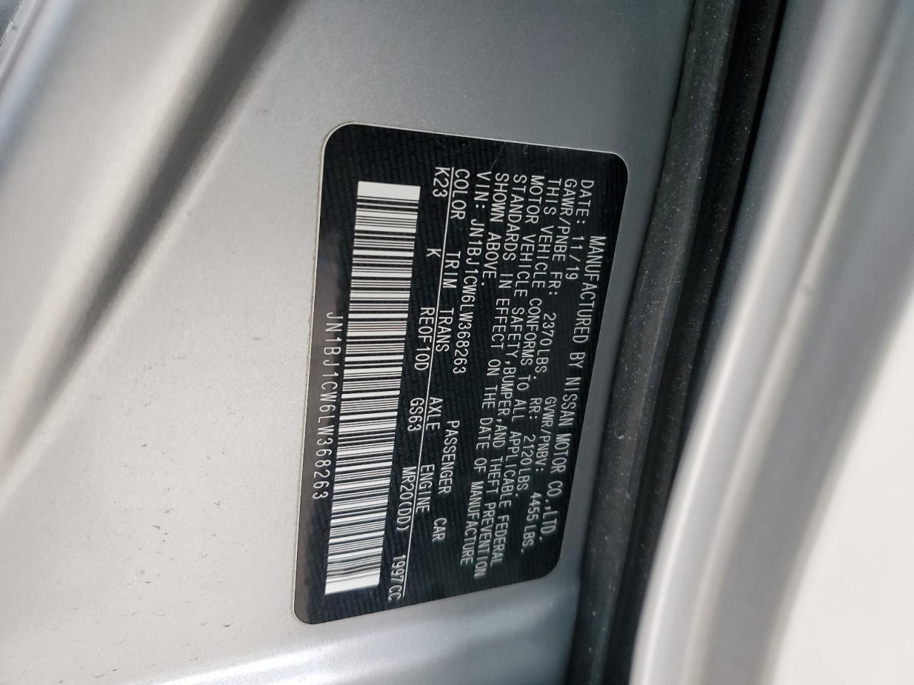 2020 NISSAN ROGUE SPORT S photo 27