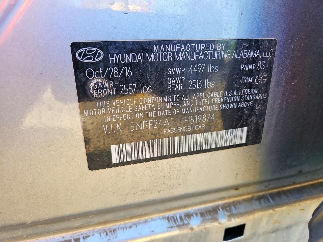 2017 HYUNDAI SONATA SE photo 12