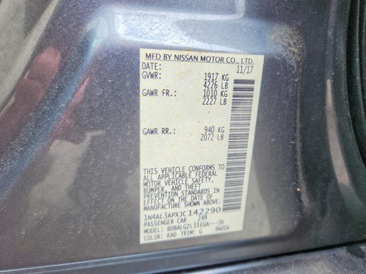 2018 NISSAN ALTIMA 2.5 S photo 12