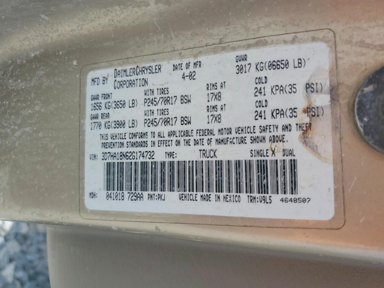 2002 DODGE RAM 1500 photo 34