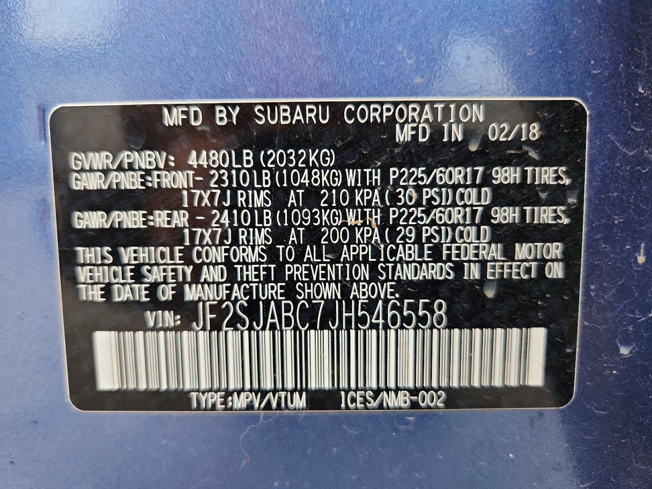 2018 SUBARU FORESTER 2.5I photo 25