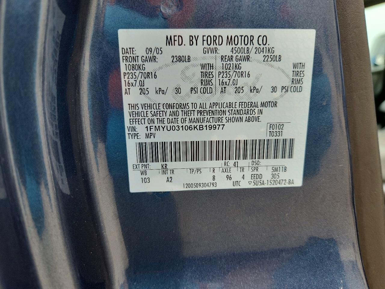 2006 FORD ESCAPE XLT photo 37