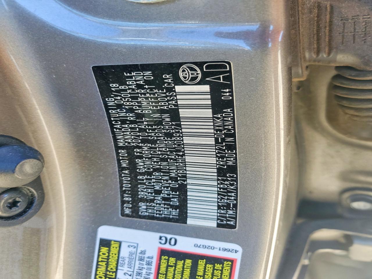 2018 TOYOTA COROLLA LE photo 25
