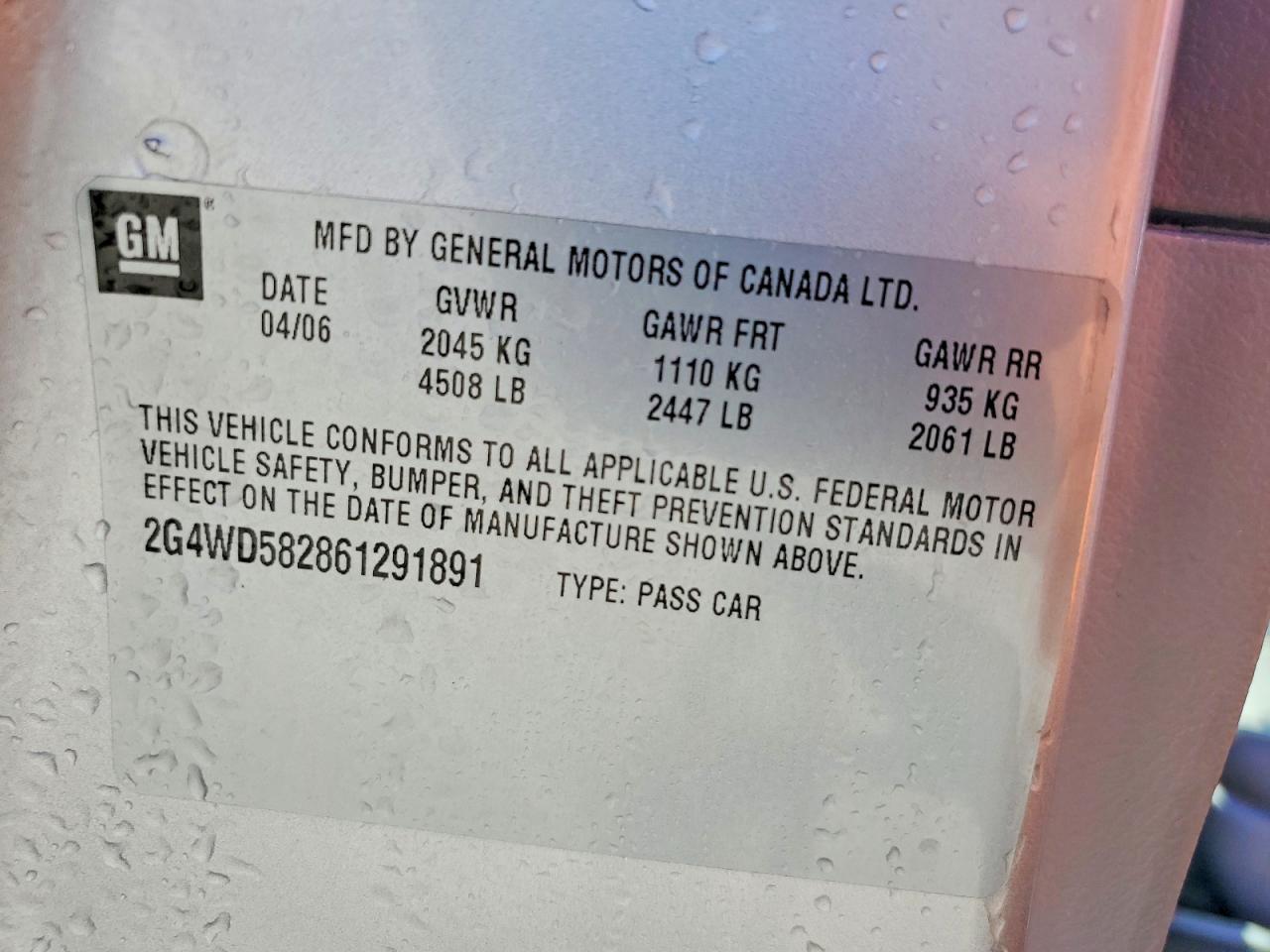 2006 BUICK LACROSSE CXL photo 34