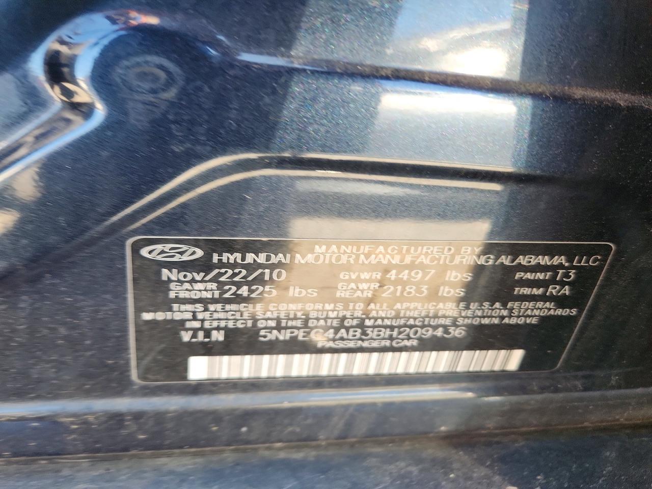 2011 HYUNDAI SONATA LIMITED 2.0T photo 23
