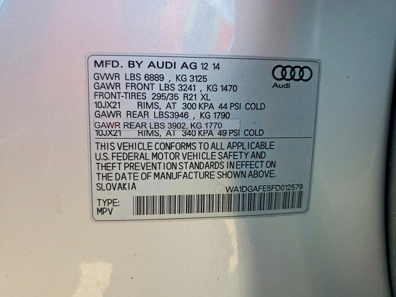 2015 AUDI Q7 photo 13