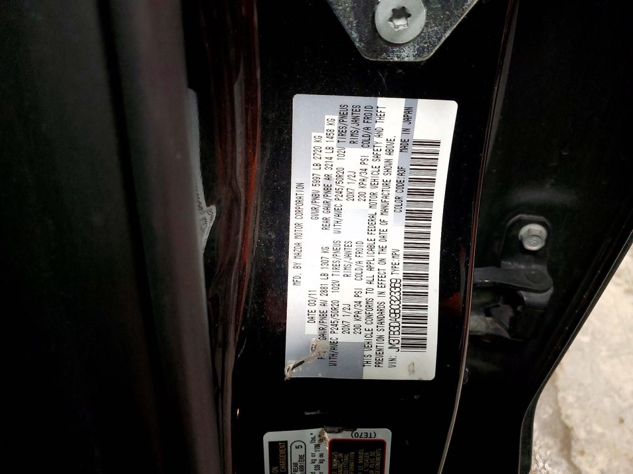 2011 MAZDA CX-9 photo 25