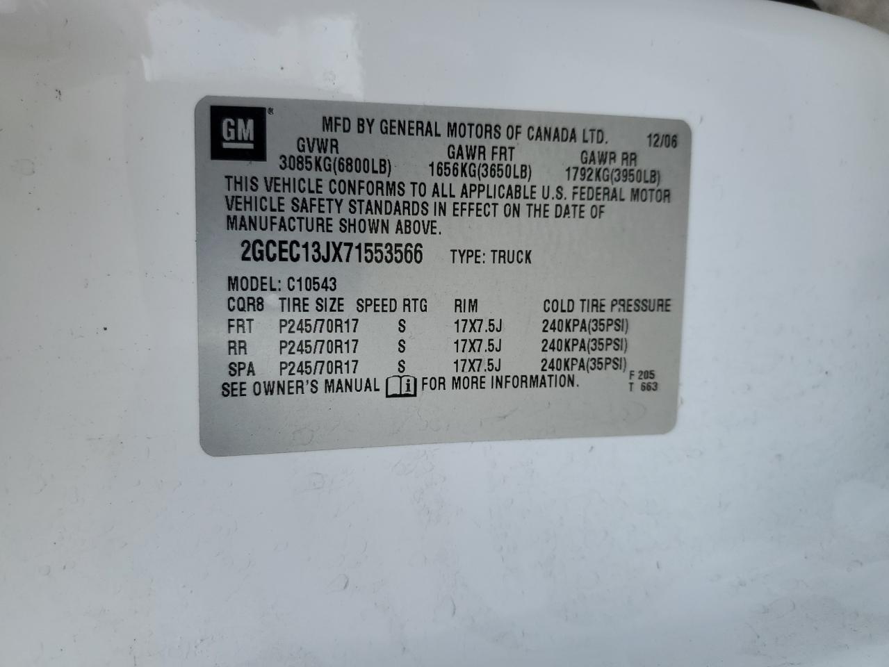 2007 CHEVROLET 1500 photo 13