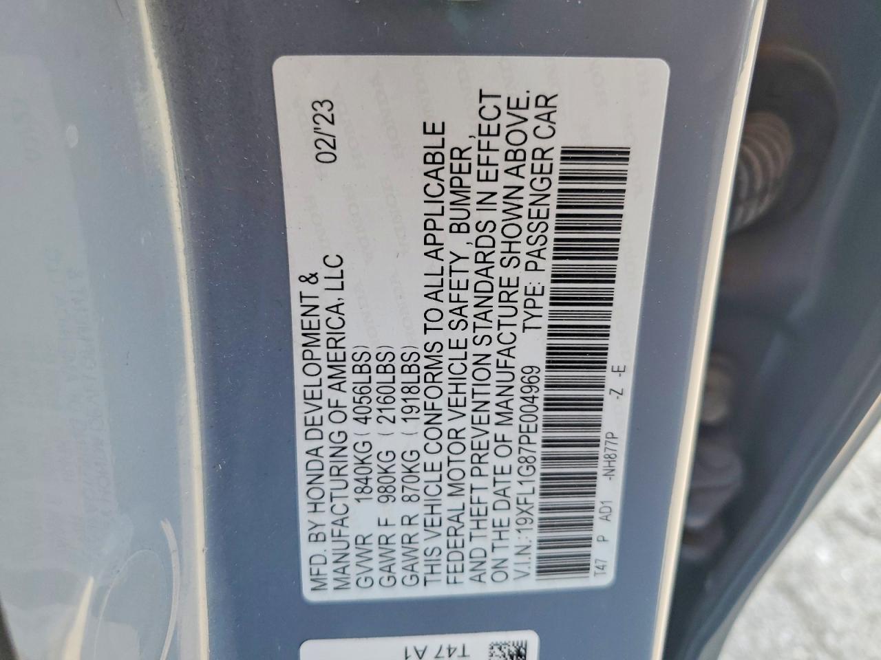 2023 HONDA CIVIC SPORT TOURING photo 13