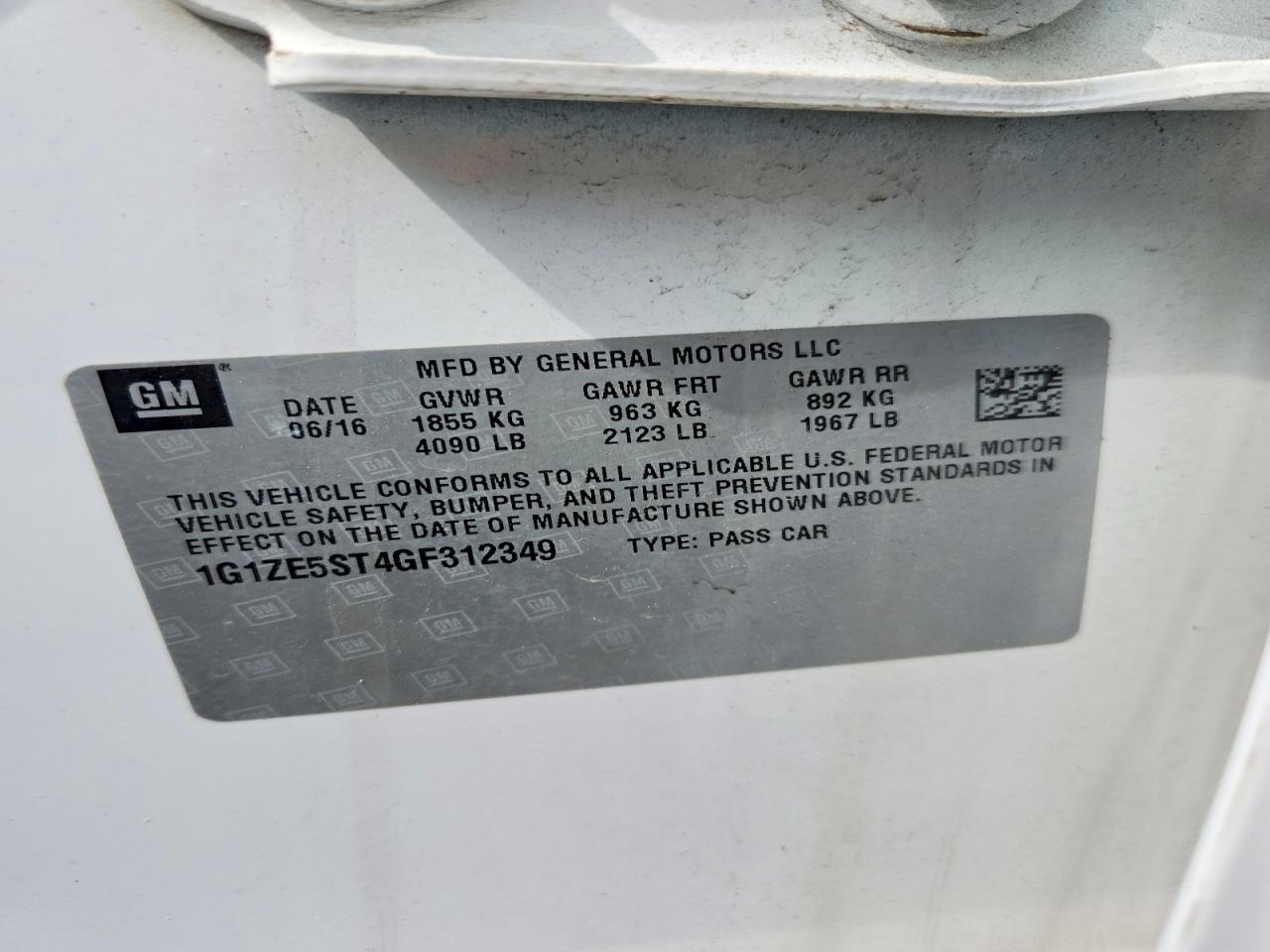 2016 CHEVROLET MALIBU LT photo 34