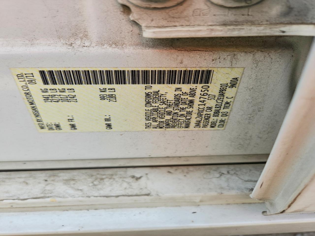 2012 NISSAN ALTIMA 2.5 photo 23