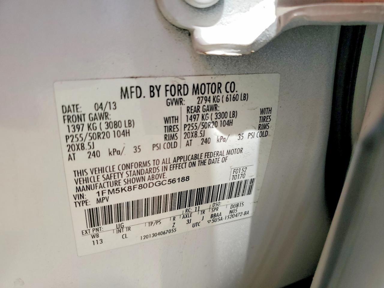 2013 FORD EXPLORER LIMITED photo 25