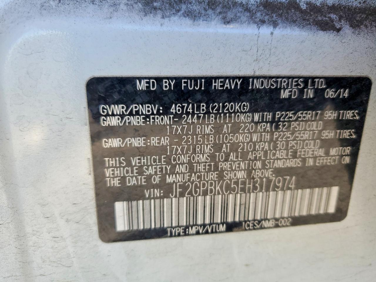 2014 SUBARU XV CROSSTREK 2.0I HYBRID TOURING photo 37