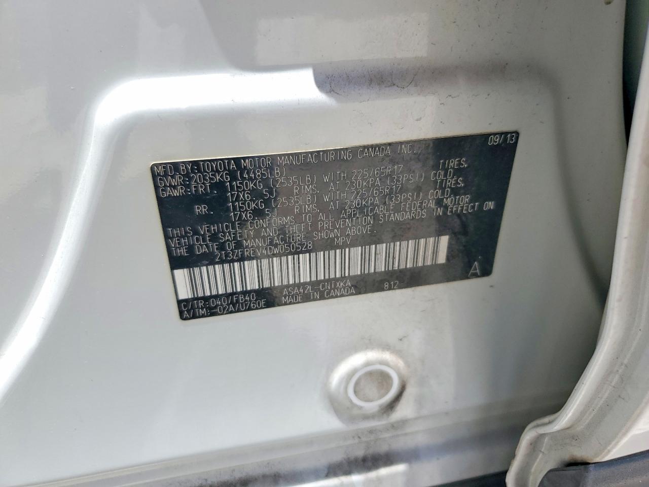 2013 TOYOTA RAV4 LE photo 27