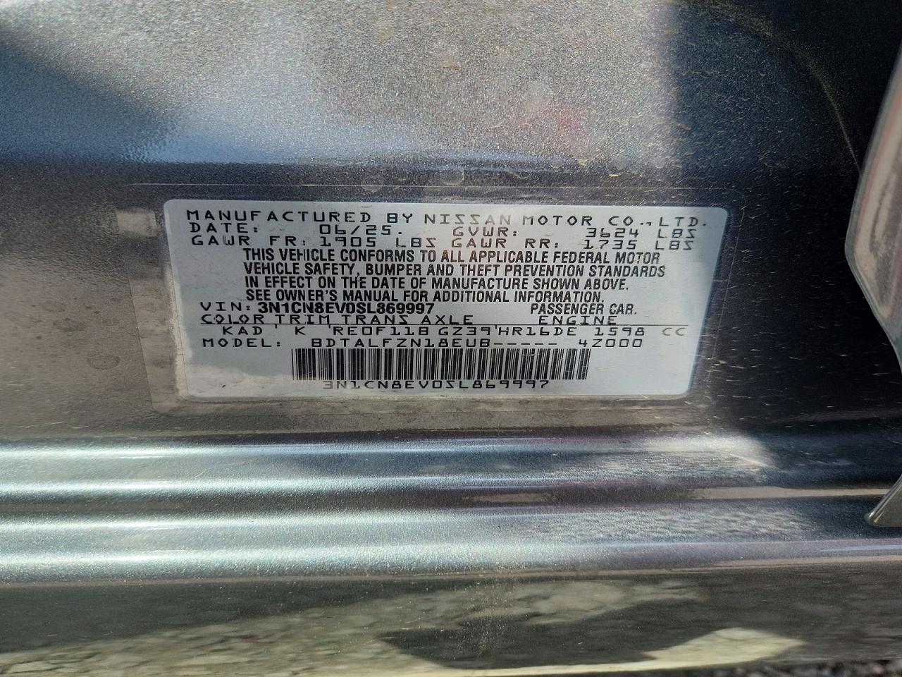 2025 NISSAN VERSA SV photo 23